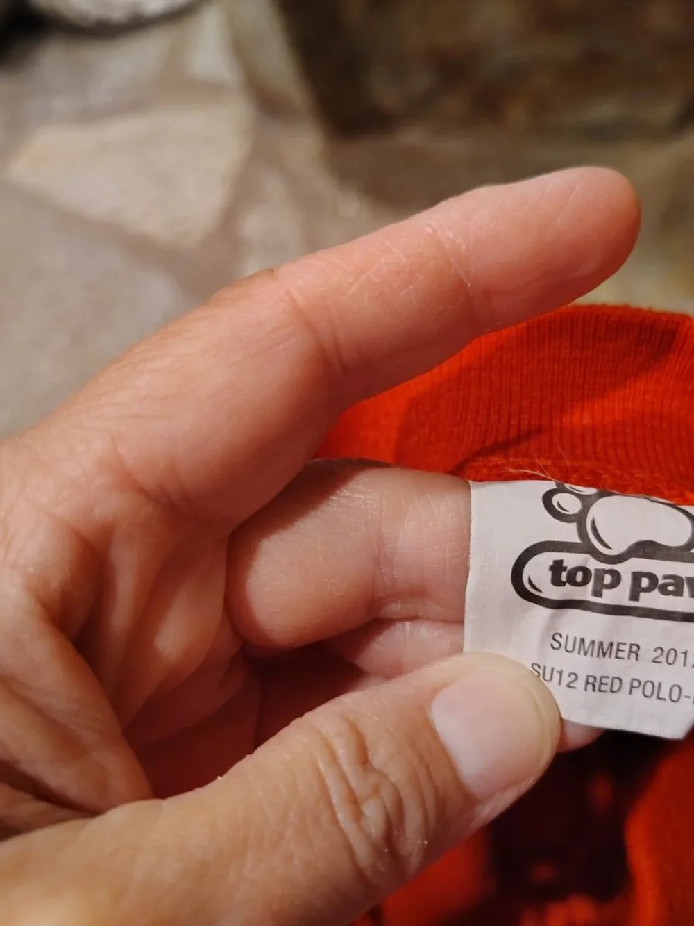 Top Paw Dog Red Yellow Polo Shirt Size Medium Cotton Pet Cat